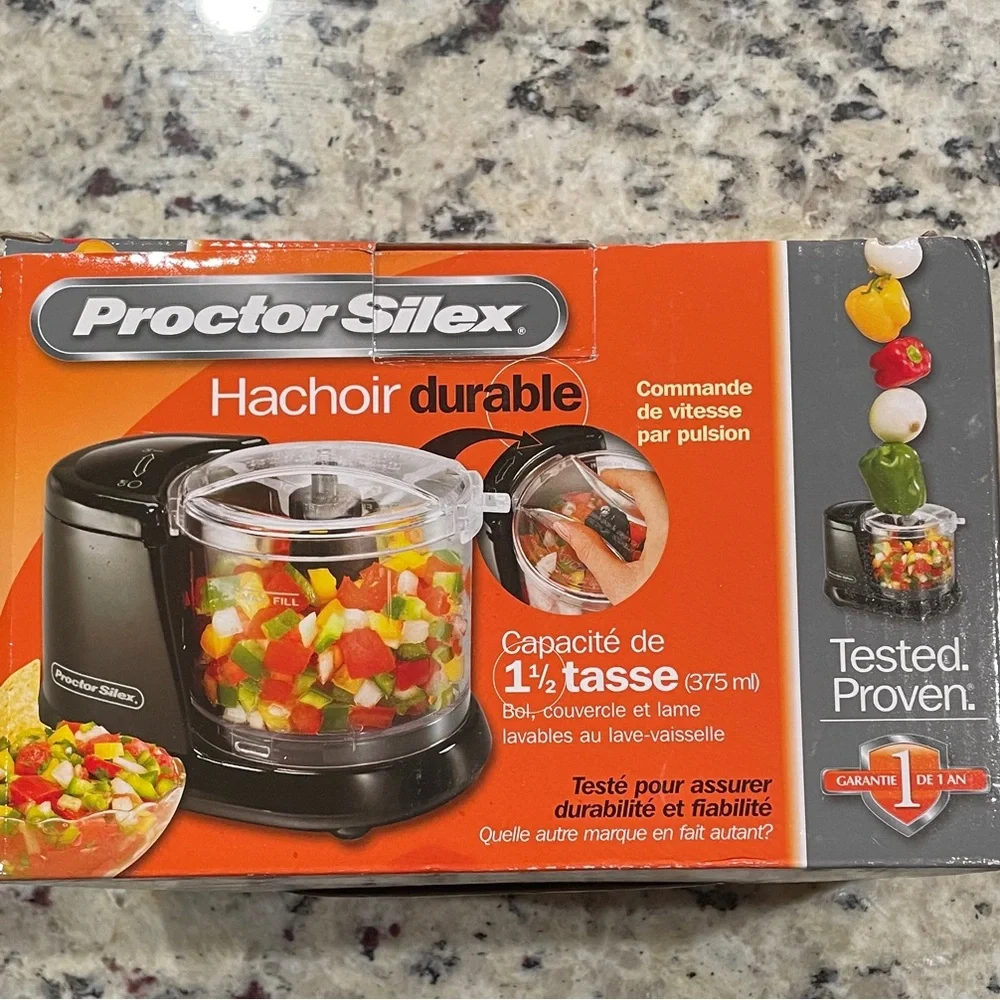 🥗 Proctor Silex Food Chopper 🥗 1.5 Cup capacity New In Box Dishwasher Safe